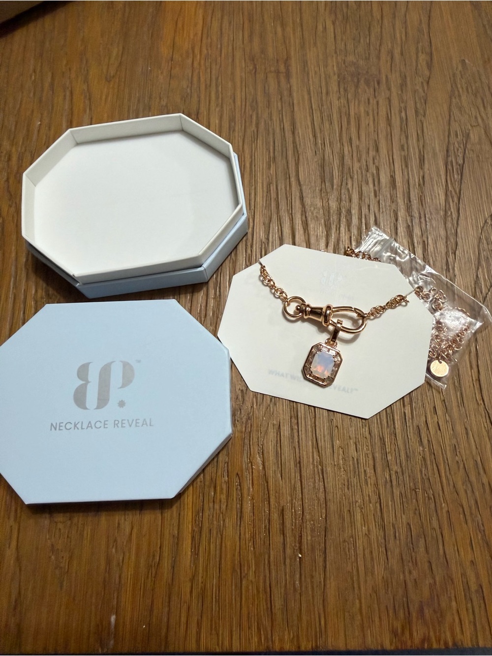 Rose Gold Crystal Pendant Necklace - Women Jewelry